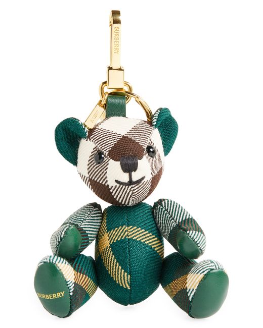 Burberry Thomas Check Bag Charm in Green Lyst