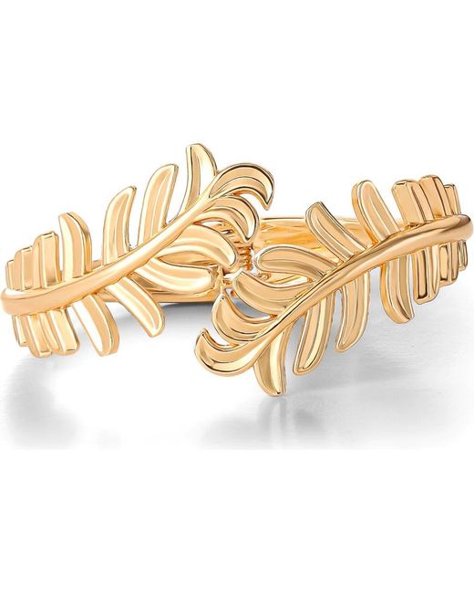 Jessica Simpson Metallic Leaf Shaped Bracelet