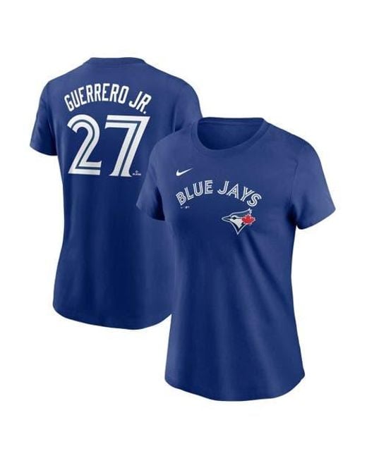 Nike Blue Vladimir Guerrero Jr. Toronto Jays Fuse Name & Number T-Shirt