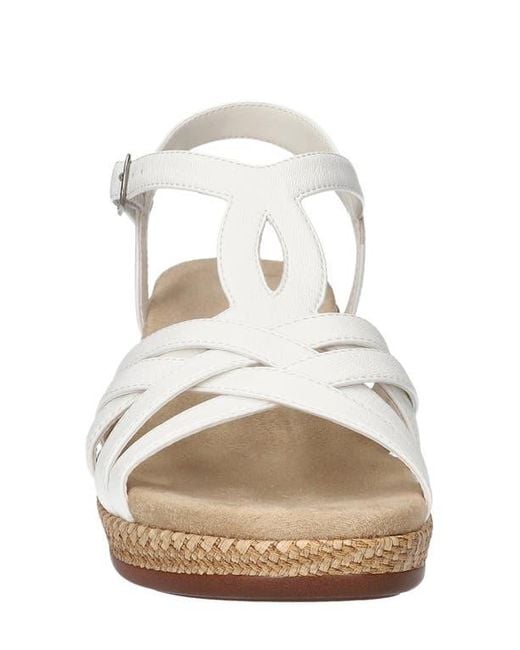 Easy Street White Lua Wedge Sandal