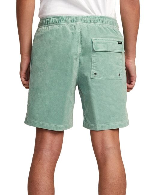 RVCA Green Escape Corduroy Shorts for men