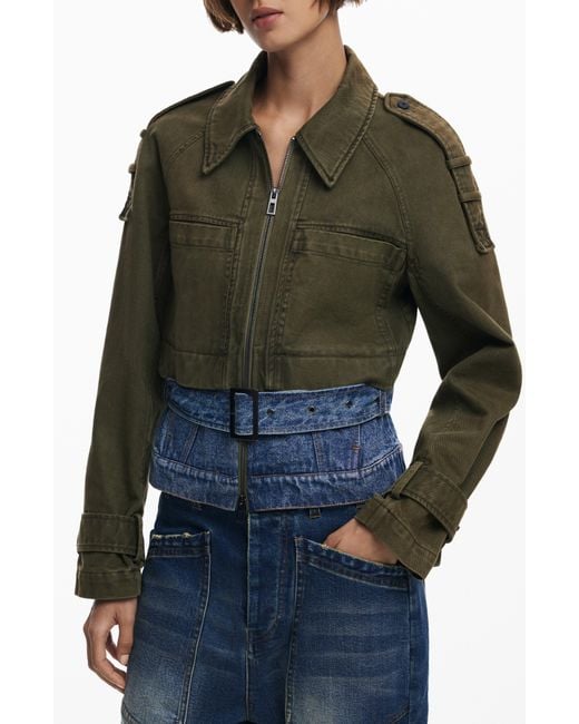 Desigual Multicolor Mixed Media Jacket