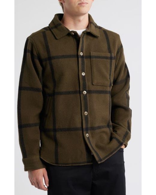 Alex Crane Black Park Wool Overshirt for men