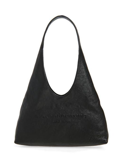 Alexander Wang Black Small Pike Leather Hobo Bag
