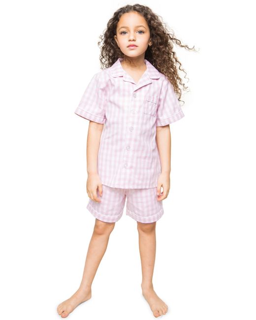 Petite Plume White Gingham Short Set