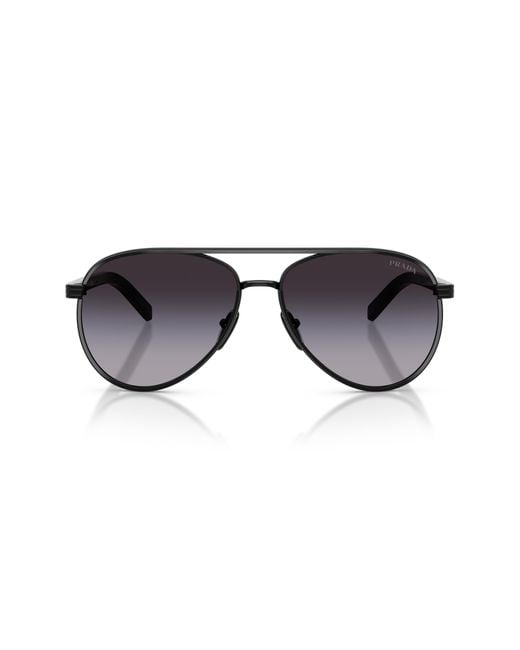 Prada Blue 59Mm Pilot Sunglasses