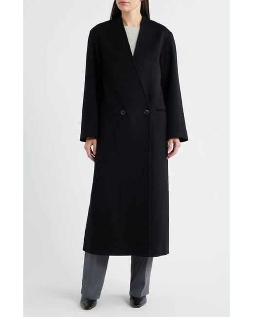 Fleurette Black Layla Double Breasted Wool Coat