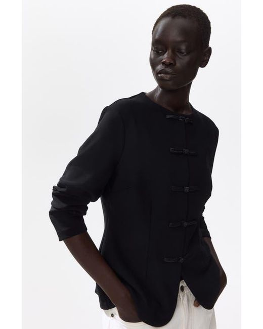 H&M Black Knot-Button Jacket