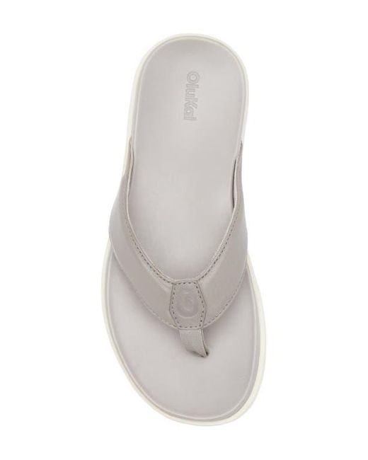 Olukai Gray Olali Flip Flop for men
