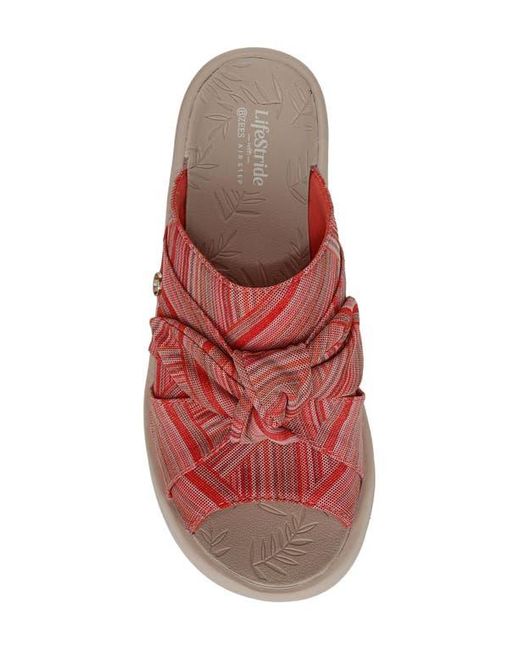 Bzees Red Smile Wedge Slide Sandal
