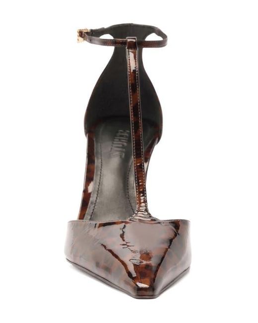 SCHUTZ SHOES White Allure Pointed Toe T-Strap Pump