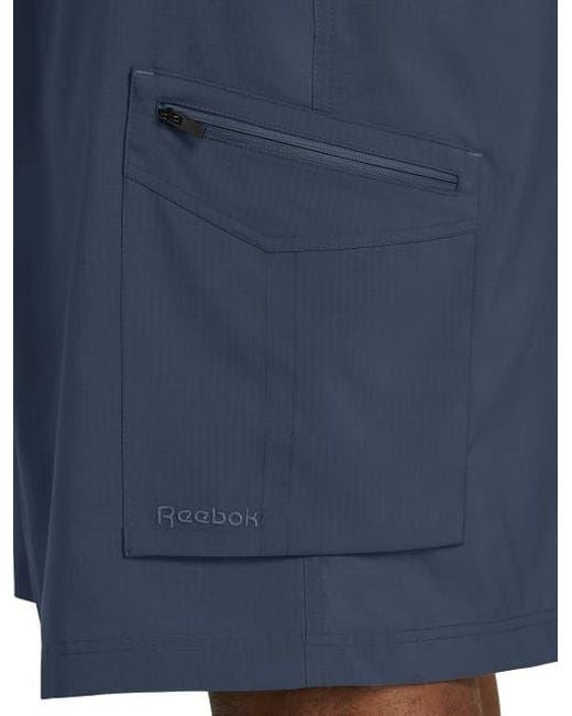 Reebok Blue Performance Ripstop Cargo Shorts for men