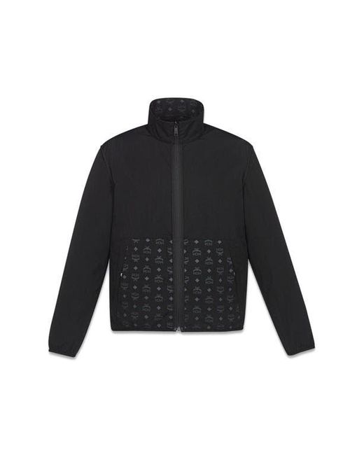 MCM Black Reversible Monogram Print Windbreaker for men