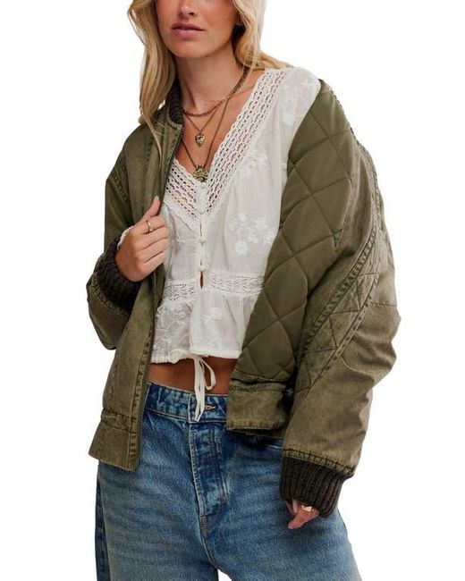 Free People Gray Sweet Love Crop Shirt