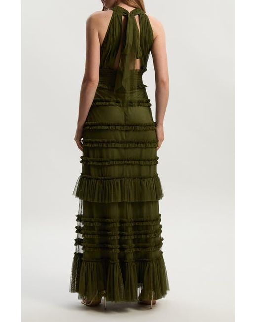 karen millen green silk dress Parrot Green Color Beautiful Thread Work Gown – RangmatiFashion