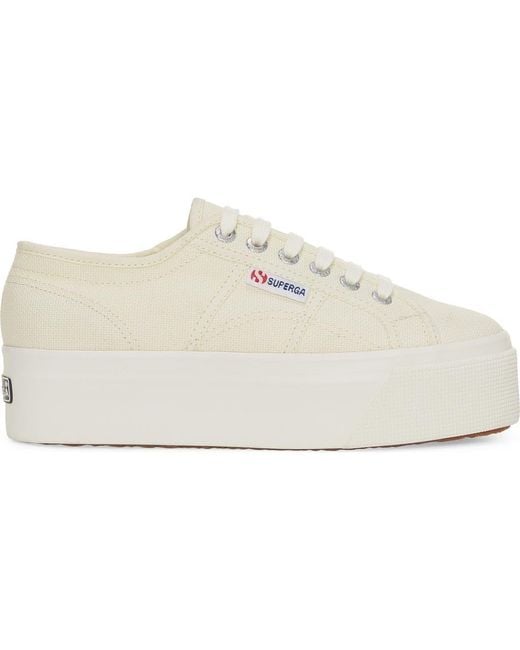 Superga White 2790 Platform Sneakers