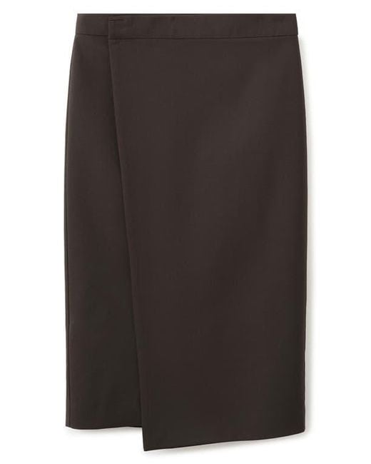 Mango Black Wrap Pencil Skirt