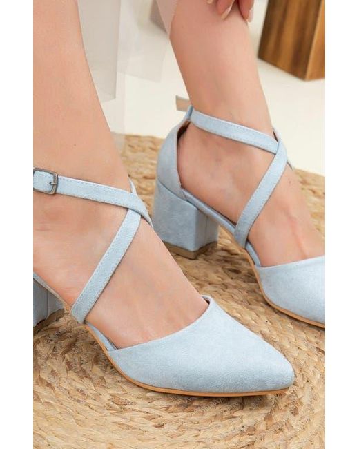 Forever & Always Shoes White Dolly Low Block Heel Pumps