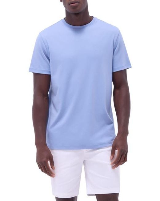 Bugatchi Blue Hank Solid Pima Cotton T-Shirt for men