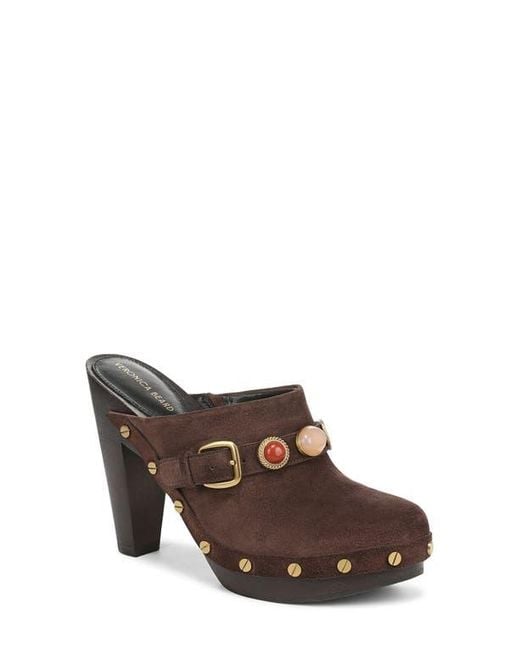 Veronica Beard Brown Giana Charms Platform Clog