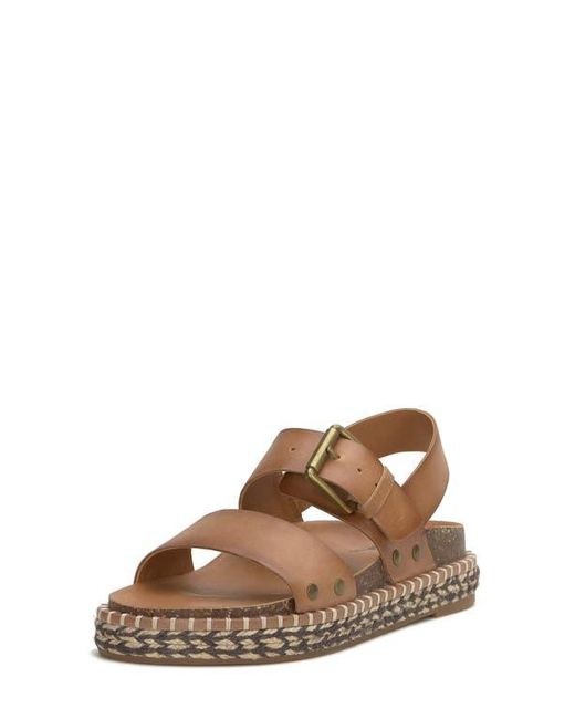 Lucky Brand Brown Umora Slingback Espadrille Platform Sandal