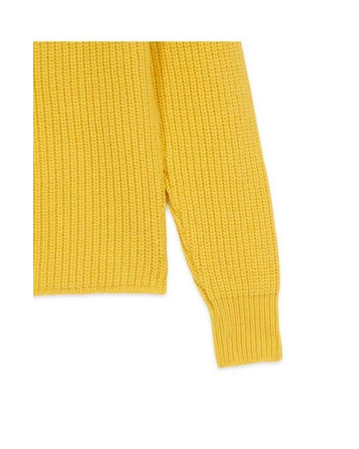 Fortela Yellow Oslo Merino Wool High Neck Sweater for men