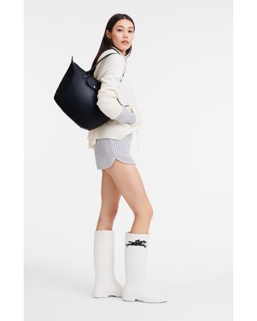 Longchamp Black Medium Le Pliage Xtra Leather Shoulder Tote
