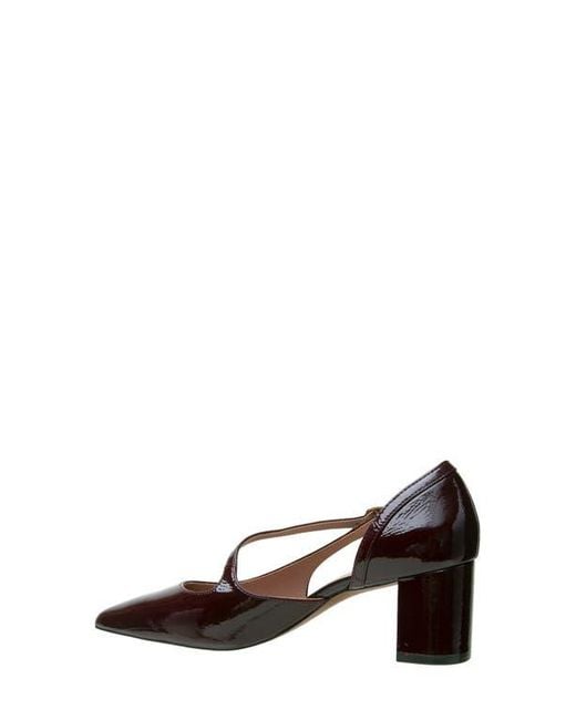 Linea Paolo Brown Biondy Pointed Toe Half D'Orsay Pump