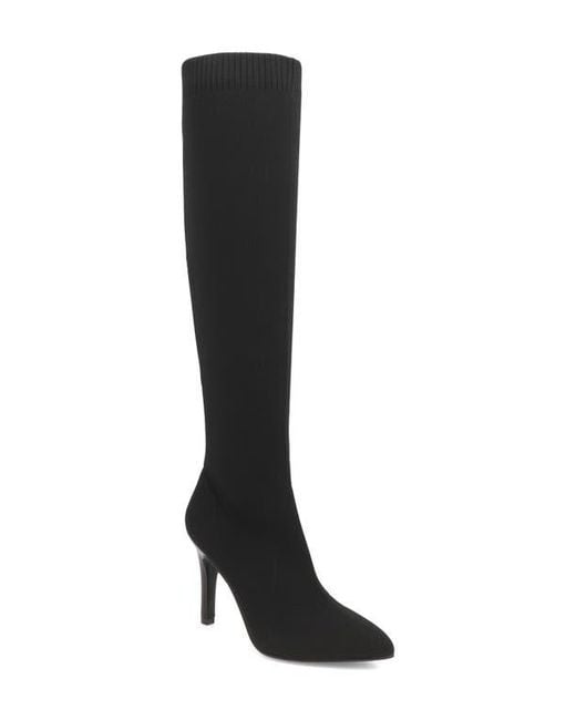 MIA Black Arisa Pointed Toe Knee High Boot