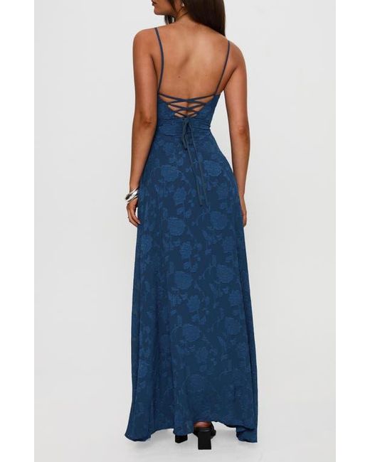 open lace back dress Haley Maxi Dress Mid Blue main image 0