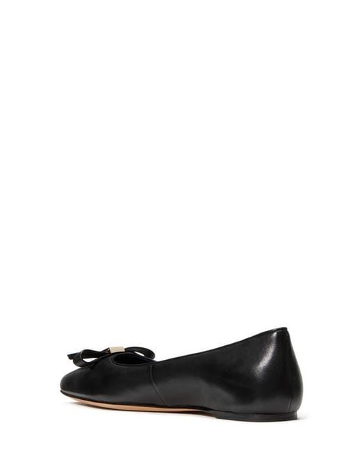 Kate Spade Black Deco Bow Downtown Flat