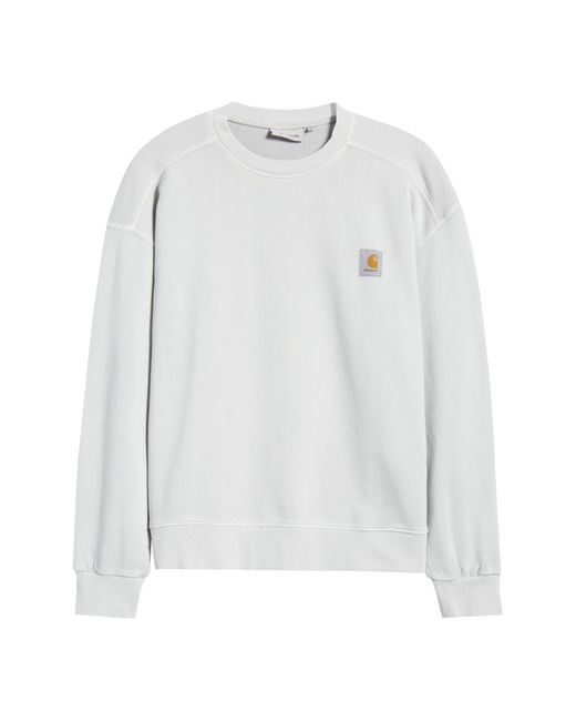Carhartt White Nelson Logo Patch Sweatshirt for men