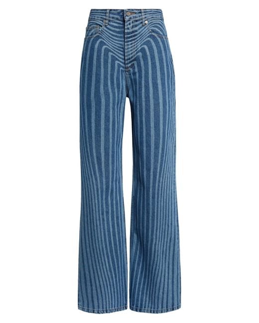 Jean Paul Gaultier Blue Body Morphing Jeans