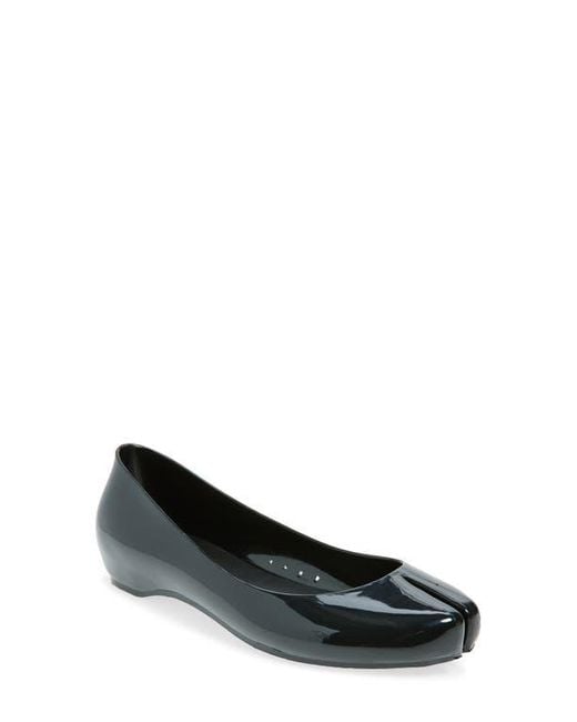 Jeffrey Campbell Black Fixed Split Toe Jelly Flat