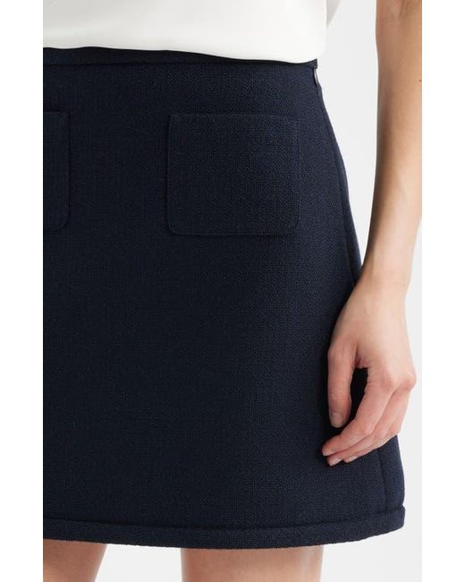Theory Blue Tweed Miniskirt