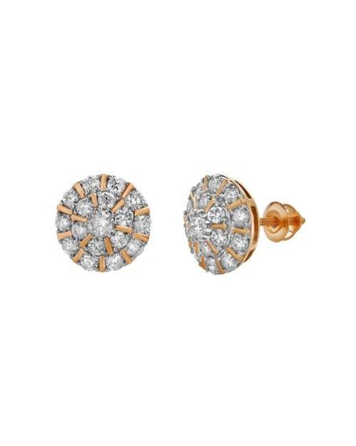 LuvMyJewelry Metallic Hadrianus 10K Diamond Earrings