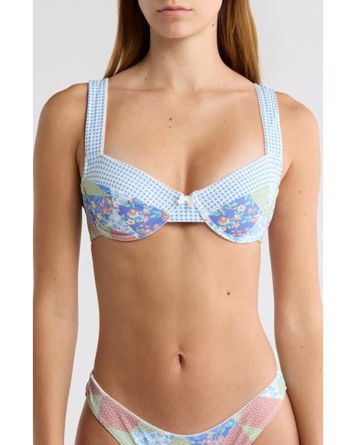 PacSun Blue Darcy Bralette Bikini Top