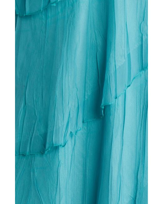 Komarov Blue Tiered Cocktail Dress