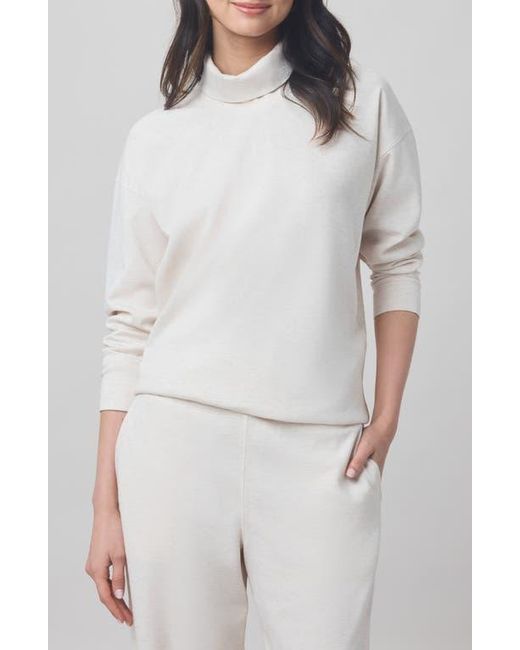 Splendid White X @Cellajaneblog Interlock Turtleneck Sweatshirt