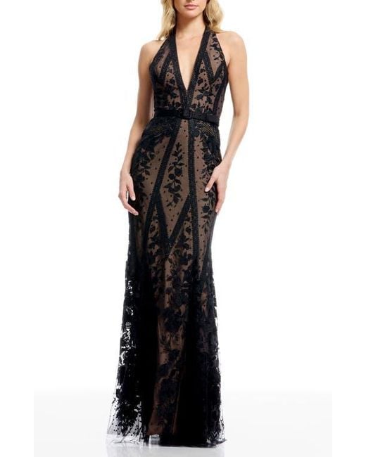 lace halter dress black Sonella Lace Halter Mini Dress Black main image 0