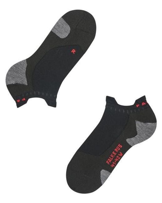 Falke Black Ru5 Race Invisible Running Socks