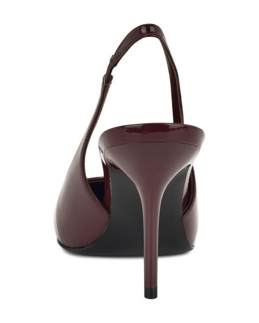 Nine West Brown Palomma Slingback Pointed Toe Pump