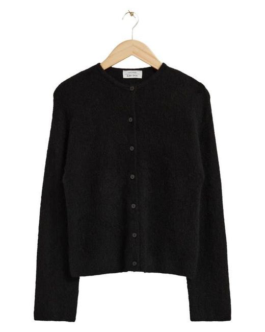 & Other Stories Black Alpaca Blend Cardigan