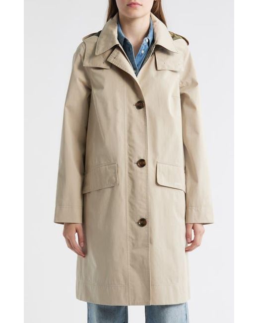 Barbour Natural Hebrides Longline Waterproof Jacket With Removable Hood