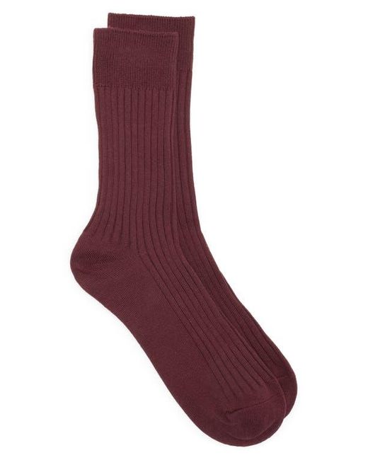 Nordstrom Purple Ribbed Cotton Blend Socks for men
