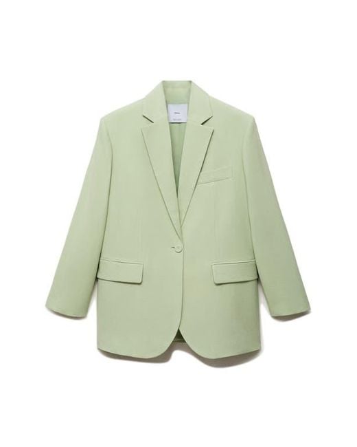 Mango Gray Straight Fit Suit Jacket