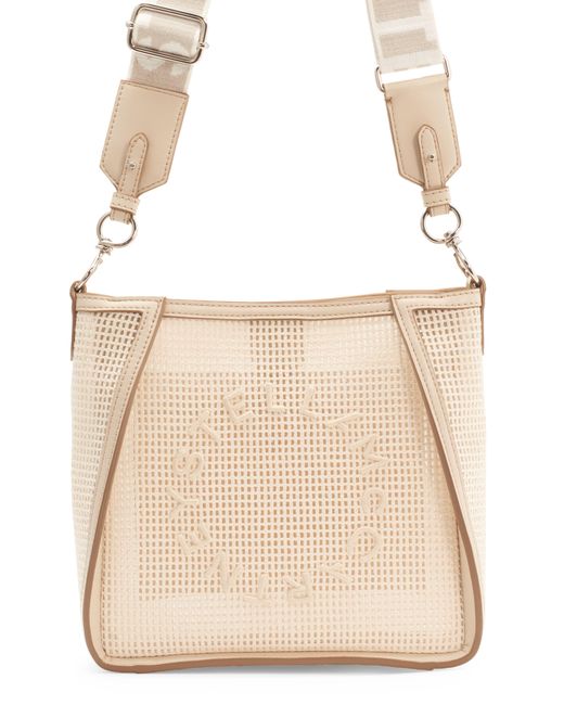 Stella McCartney Natural Mini Faux Leather Mesh Crossbody Bag