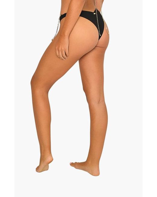 Beach Bunny Swimwear Black Serena Tango Brazilian Bottom