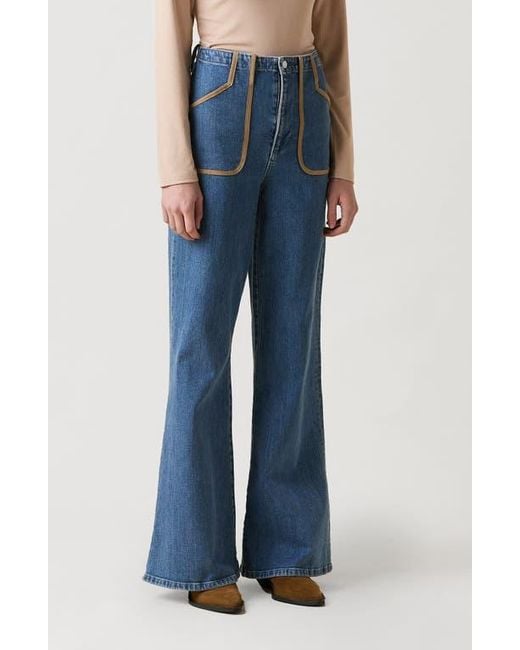 Le Jean Blue Jonie Extreme Flare High Waist Jeans
