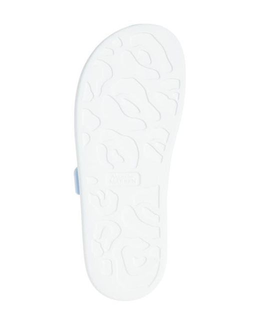 Alexander McQueen Blue Hybrid Slide Sandal